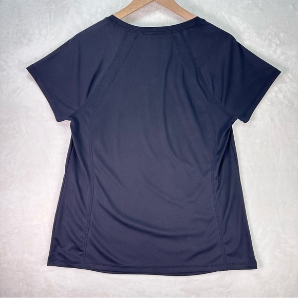 EXERTEK Black Relaxed Short Sleeve Moisture Wicking Athletic Workout T-Shirt Lrg - Picture 8 of 8